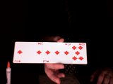 magician shows long card