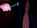 magician wobbles the pencil