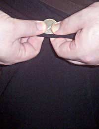 Coin Through A Leg Magic Trick Coin